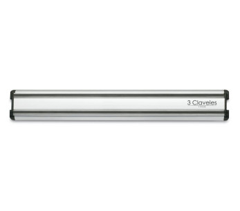 Barra magnética para facas de alumínio 30cm 3 Claveles garantia vitalícia