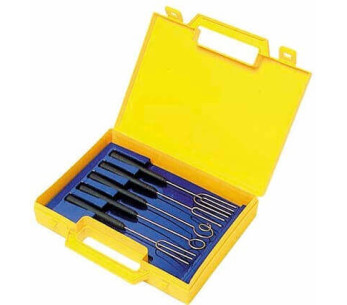 Juego de 5 espetones de acero inoxidable + estuche