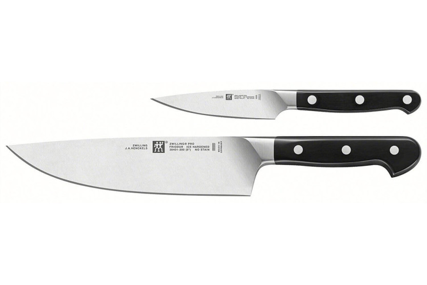Coffret 2 couteaux de cuisine Zwilling Pro forgés - 1 office + 1 chef