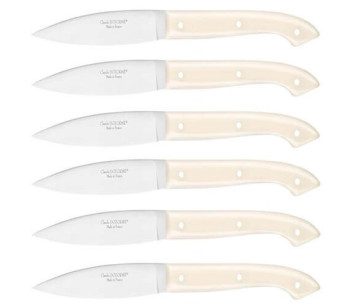 C. DOZORME | 6 facas para bife com cabo creme - 23cm 2