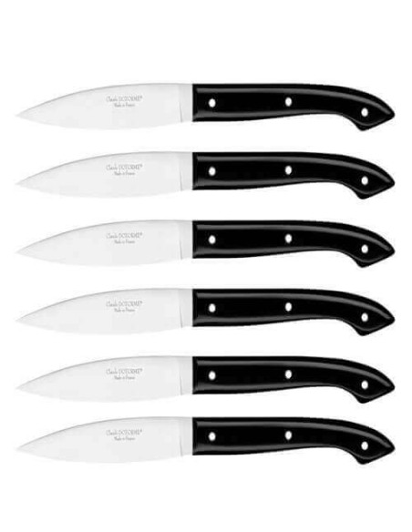 Set di coltelli -  6 C. DOZORME Capucin lame lisce manici neri
