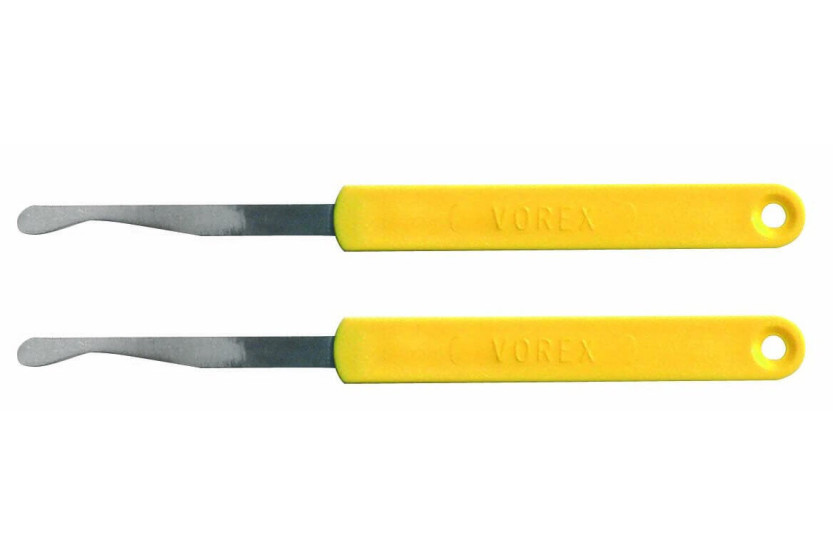 2 Bäckerklingen Kugelform gelber Griff
