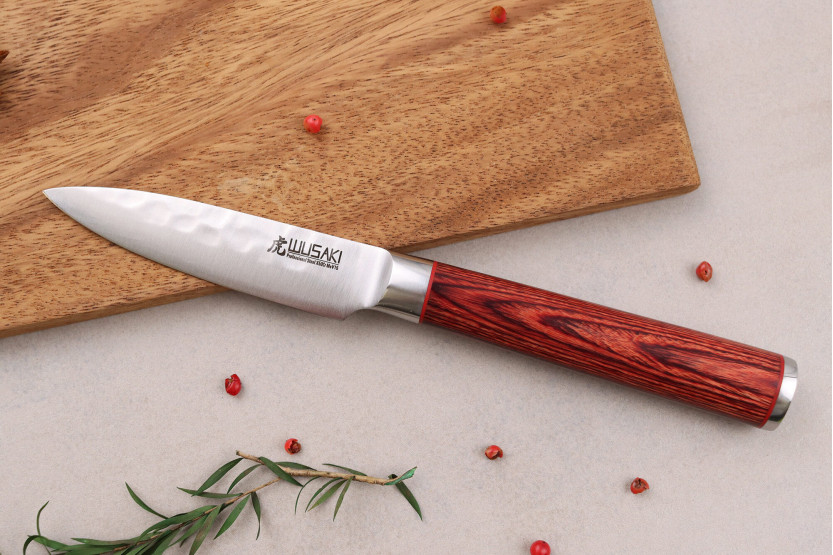 Set of 2 Wusaki Pakka X50 pakkawood Chef + Office knives