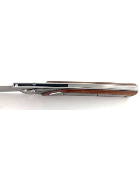 Coltello pieghevole Actilam S4 con lama forgiata e manico in acciaio/ipé da 11 cm