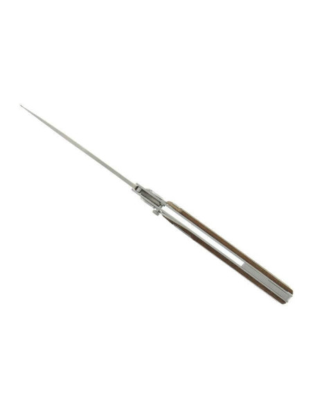 Coltello pieghevole Actilam S4 con lama forgiata e manico in acciaio/ipé da 11 cm