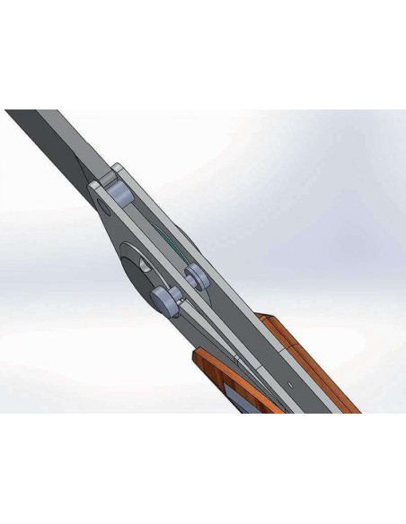 Coltello pieghevole Actilam S4 con lama forgiata e manico in acciaio/ipé da 11 cm