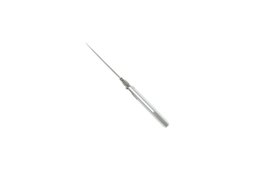 Couteau pliant Actilam S4 lame forgée manche acier/corian blanc 11cm