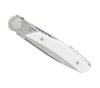 Actilam T3 coltello pieghevole lama forgiata manico in corian bianco 11 cm 2