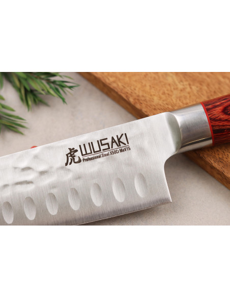 Coffret 2 couteaux Wusaki Pack X50 packwood Santoku + Office