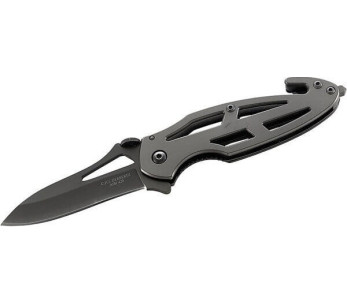 Herbertz 236710 coltello d'emergenza pieghevole con manico in acciaio perforato da 10 cm