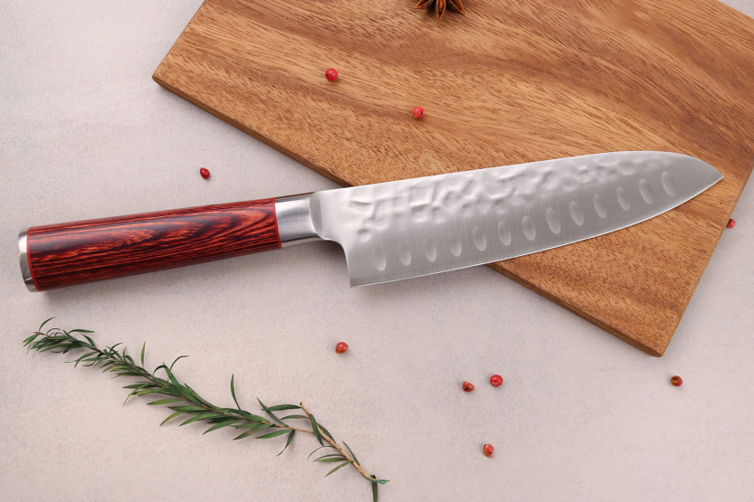 Coffret 2 couteaux Wusaki Pack X50 packwood Santoku + Büro