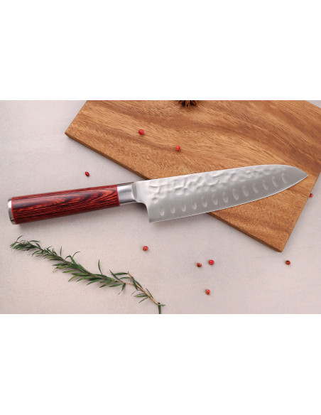 Coffret 2 couteaux Wusaki Pack X50 packwood Santoku + Office