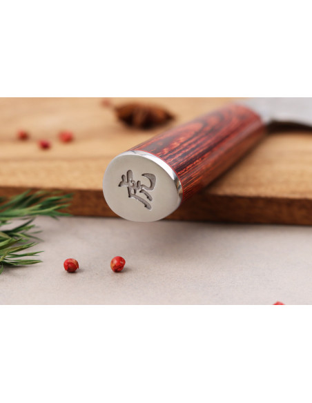 Coffret 2 couteaux Wusaki Pack X50 packwood Santoku + Office