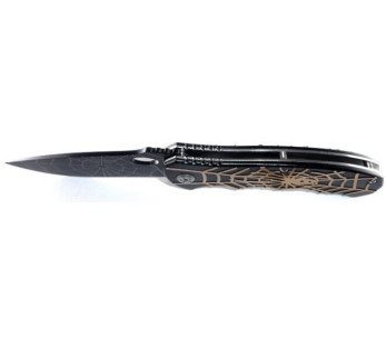 Couteau pliant Herbertz 201012 décor araignée manche métal 11.5cm 2