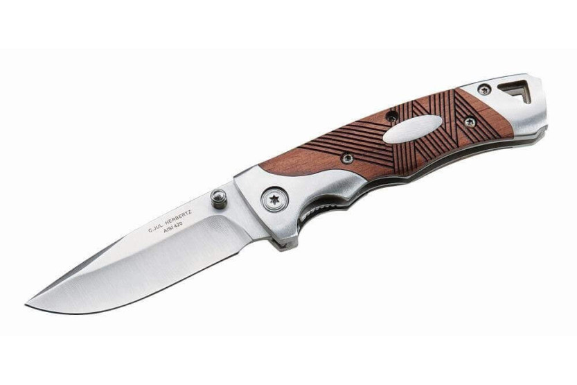 Coltello pieghevole Herbertz 213309 9 cm manico in palissandro con strisce
