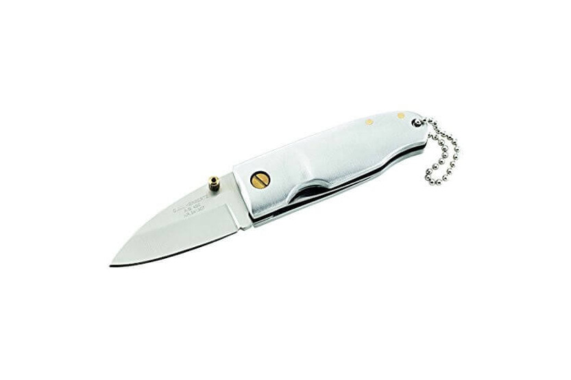 Herbert 241307 lommekniv i stål med 7 cm aluminiumshåndtak + kjede
