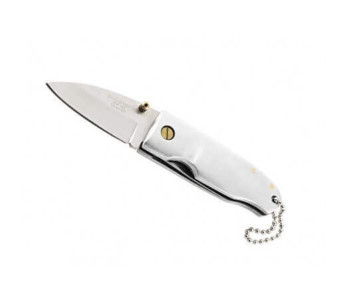Canivete de aço Herbert 241307 com cabo de alumínio de 7 cm + corrente 2