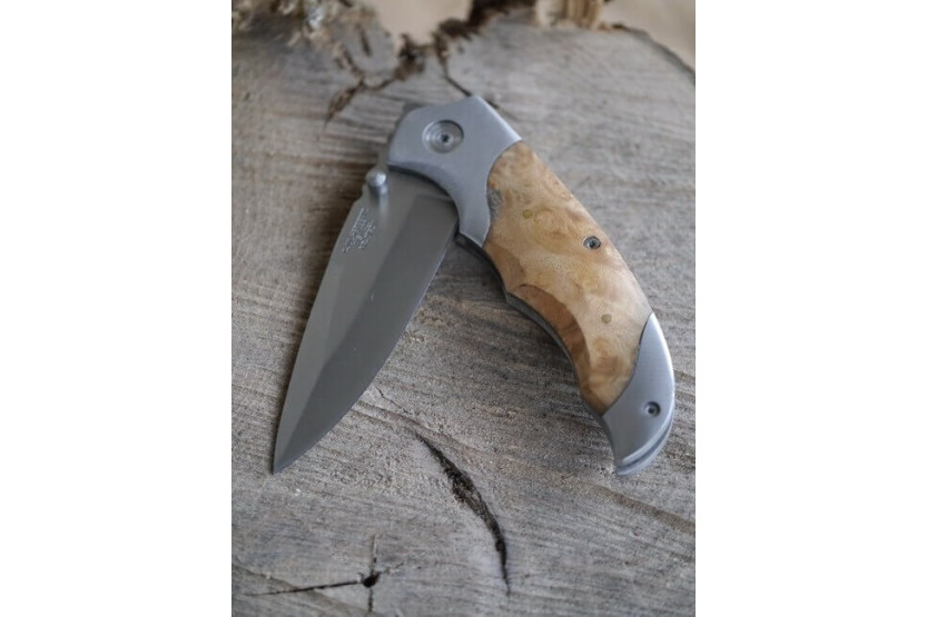 Couteau pliant Herbertz 278211 manche bois de racine 11cm