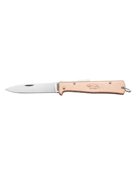 Couteau pliant OTTER Mercator acier inox manche laiton gravé 11cm