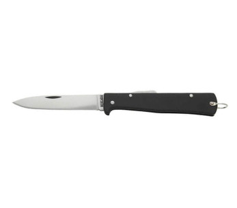 OTTER Mercator coltello pieghevole lama in acciaio al carbonio manico in metallo nero 11cm
