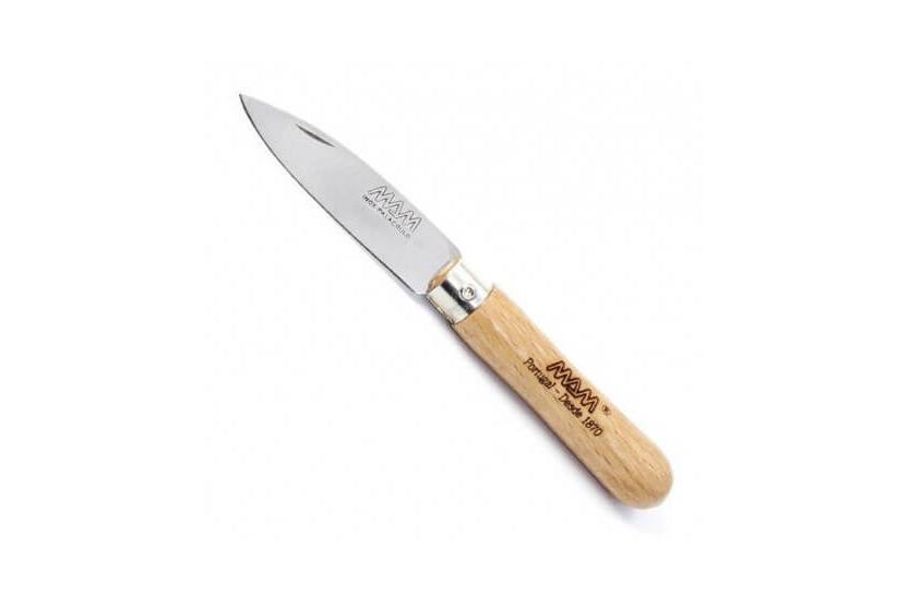 Navaja plegable MAM 7,5cm mango de madera de haya