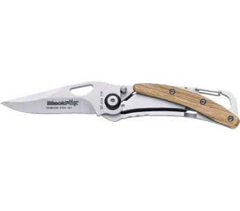 21434 - Svart FOX fällkniv Zebrano karbinhake