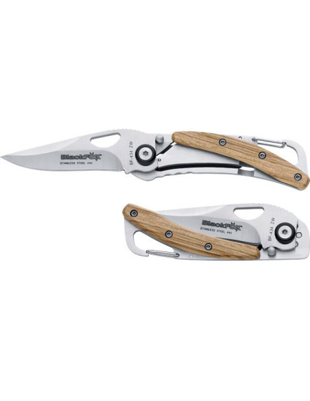 21434 - Klappmesser Black FOX Zebrano Karabinerhaken