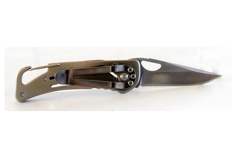 21434 - Sort FOX foldekniv Zebrano karabinhage