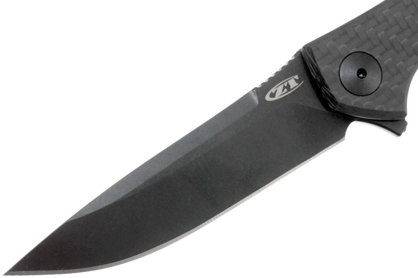 Couteau pliant Zero Tolerance ZT0450CF manche fibre de carbone et titanium noir 10,4cm