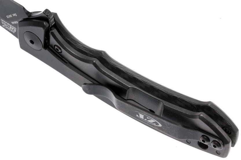 ZT0450CF Coltello pieghevole Zero Tolerance con manico in fibra di carbonio nera e titanio 10,4 cm