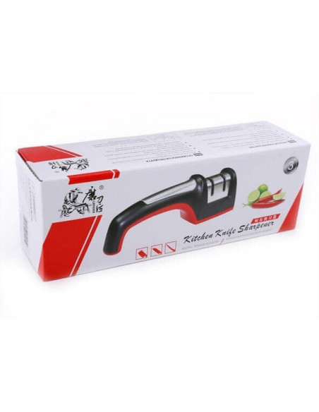 TAIDEA Afilador de cuchillos manual bidireccional 2 muelas de diamante y cerámica