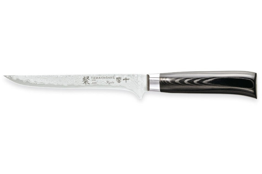 Tamahagane Kyoto japanilainen Luunpoistoveitsi leikkaava veitsi 16cm VG5 damascusteräksestä valmistettu terä