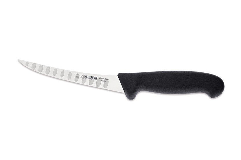Cuchillo deshuesador Giesser pro con hoja curva 15cm con borde granton2535