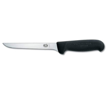 Victorinox Ausbeinmesser mit abgenutzter Klinge starr Griff Fibrox schwarz 12cm 5.6303.12