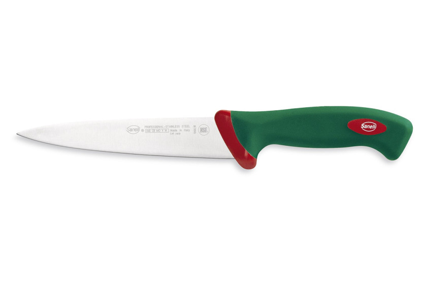 Couteau à saigner professionnel SANELLI Premana lame 18cm manche vert