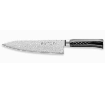 Cuchillo de chef japonés Tamahagane Kyoto 21cm Hoja de acero Damasco VG5