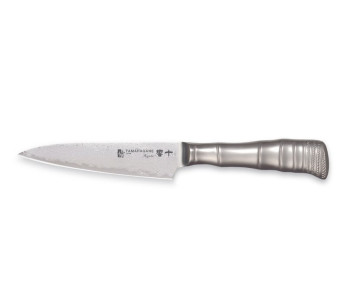 Tamahagane Bambu Kioto japanilainen Kuorimaveitsi 12cm VG5 Damascus-teräksestä valmistettu terä