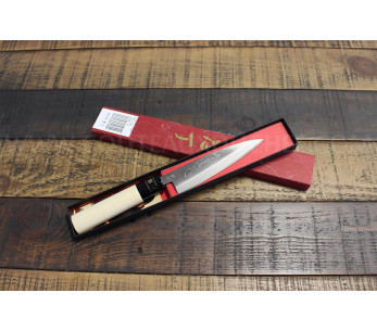 Kaisaki japanske Universalkniv JIKKO Betsuuchi 12 cm blad i hvitt stål magnoliahåndtak 2