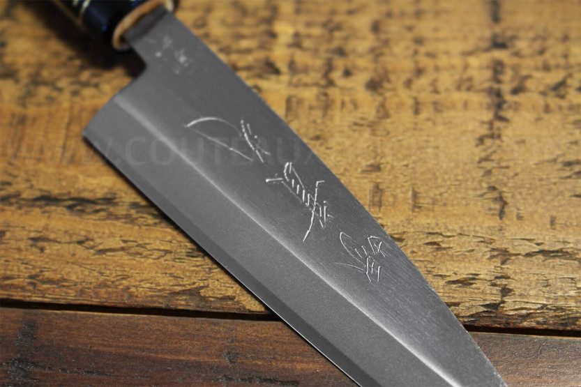 Kaisaki japanske Universalkniv JIKKO Betsuuchi 12 cm klinge i hvidt stål magnolia håndtag