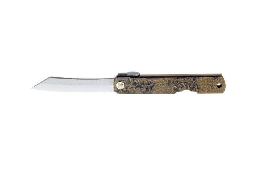 Navaja Higonokami 10cm hoja carbono marrón