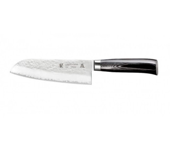 17.5cm VG5 Tamahagane martillado Cuchillo santoku Tsubame