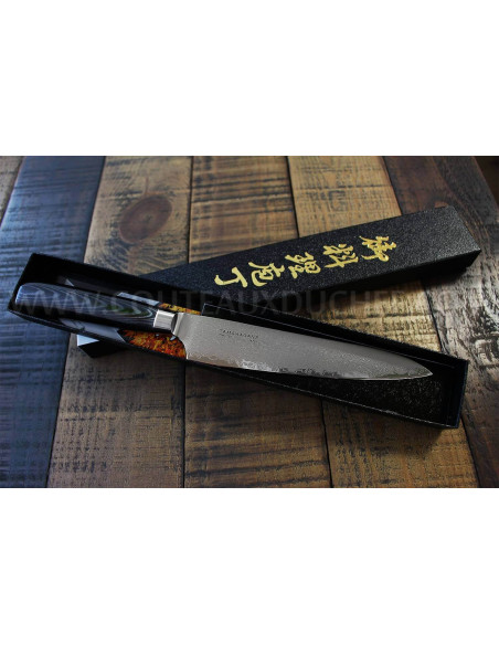 Tamahagane Kyoto 15cm VG5 hoja de acero damasco cuchillo universal japonesa