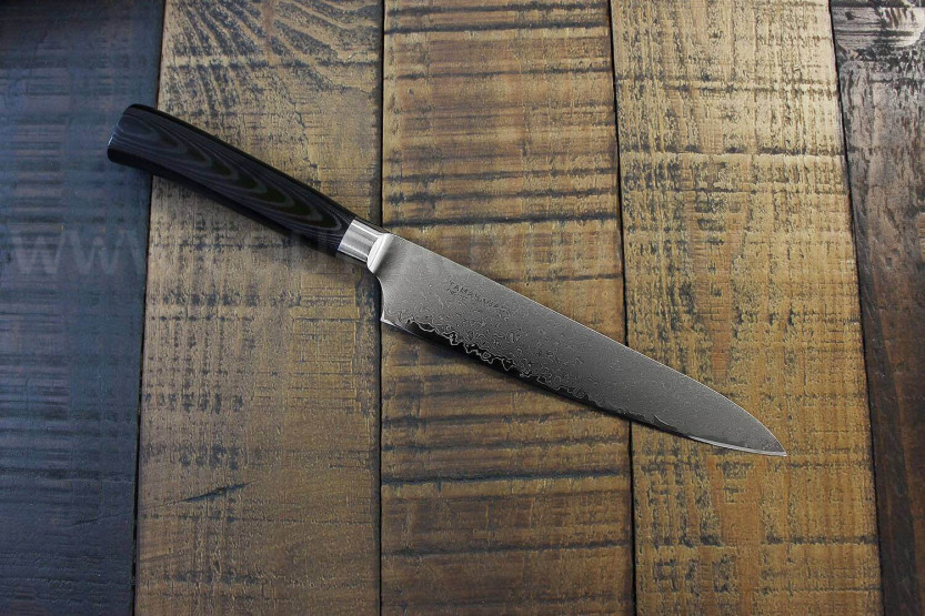 Tamahagane Kyoto 15cm VG5 hoja de acero damasco cuchillo universal japonesa