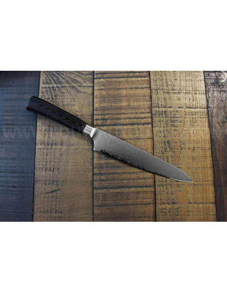 Tamahagane Kyoto 15cm VG5 hoja de acero damasco cuchillo universal japonesa