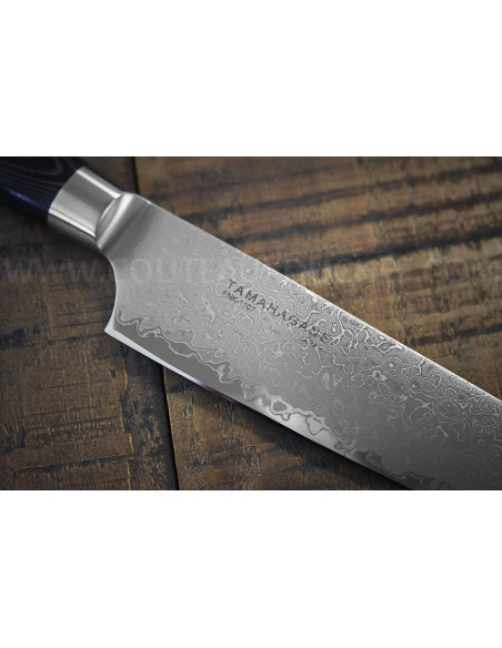 Tamahagane Kyoto 15cm VG5 hoja de acero damasco cuchillo universal japonesa