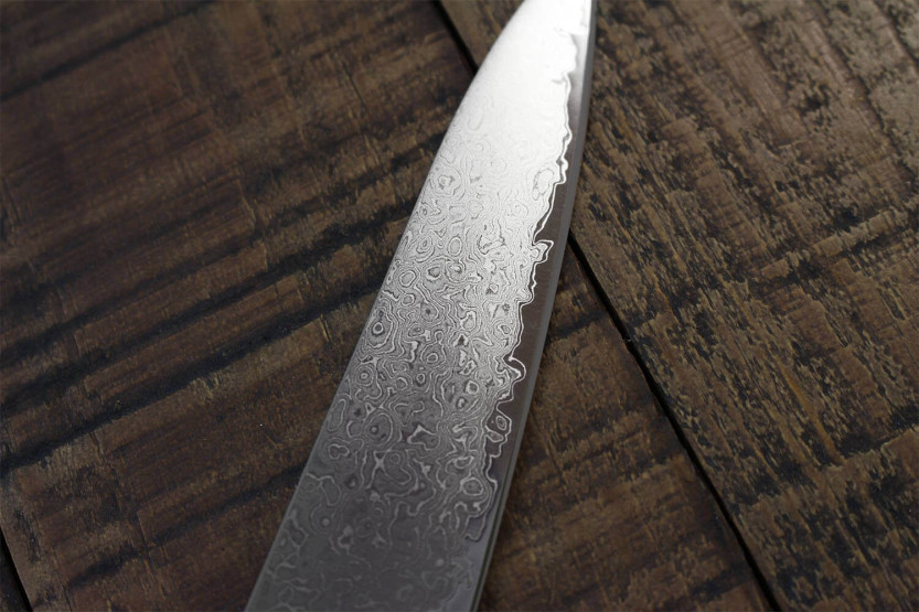 Tamahagane Kyoto Universeelmes Japans Universeelmes 15cm VG5 Damascus lemmet