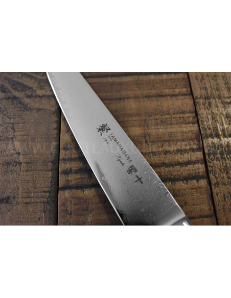 Tamahagane Kyoto 15cm VG5 hoja de acero damasco cuchillo universal japonesa