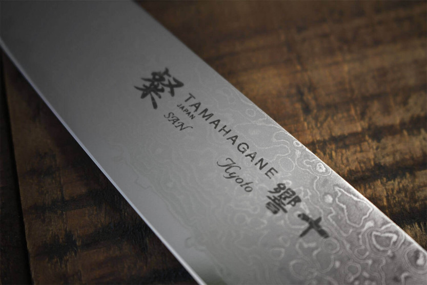 Tamahagane Kyoto 15cm VG5 hoja de acero damasco cuchillo universal japonesa