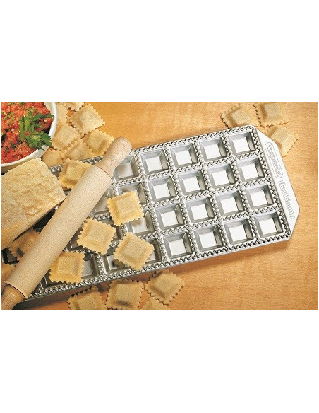 Moule Imperia 36 raviolis carré 35x35mm aluminium + rouleau