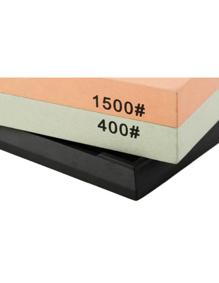 TAIDEA Pietra per affilare a doppia grana 400/1500 + base